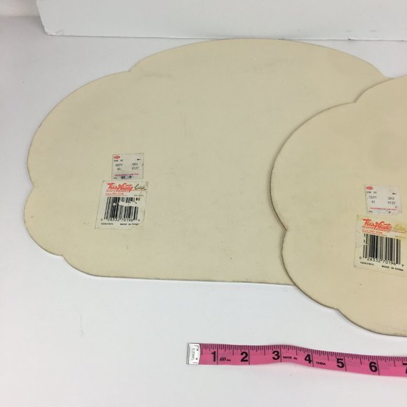 2 Vtg Easter Rabbit Bunny Heart Pastel Floral Easter Placemats Town Country READ - Picture 5 of 11